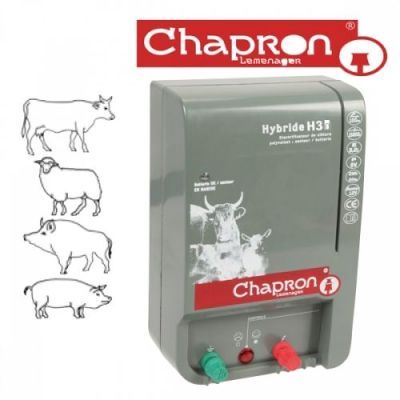 Aparat gard electric cu alimentator pentru animale domestice si salbatice, HYBRIDE H30, 220V/12V/1,6J, CHAPRON