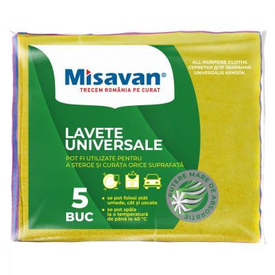 Laveta universala Misavan, 38*32cm, 5 buc/ set