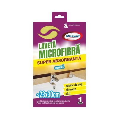 Laveta microfibra profesionala superabsorbanta Misavan, 24x30cm