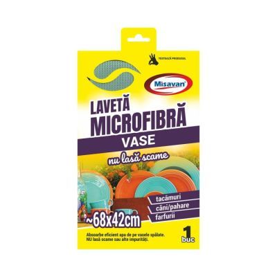 Laveta microfibra profesionala pt. vase, 42x68cm, MSV