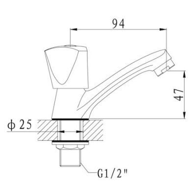 Baterie robinet APA RECE-DREAPTA Q-15 Sanq(1/60)