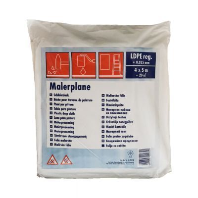 Folie acoperire LDPE pentru zugravire 4X5M