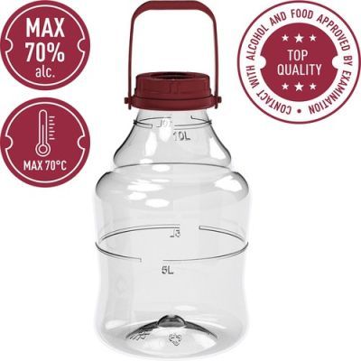 Bidon luminos de vin, cu maner, 10 L