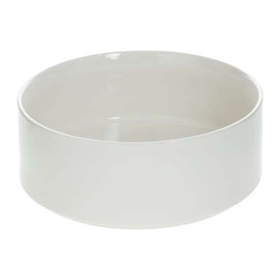 Bol pentru salata cu suport din bambus, Alb, 23.4x9 cm 160744