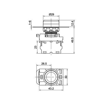 Buton comanda rosu 1 ND Tr-nyg3-r