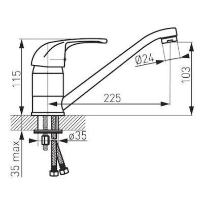 Bva4 baterie vasto stativa 20CM Cr