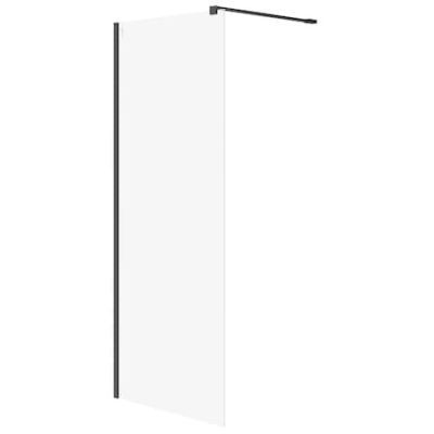 Cabina DUS Walk-IN Mille negru 80X200 sticla transparenta S161-007