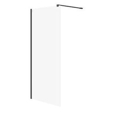 Cabina DUS Walk-IN Mille negru 90X200 sticla transparenta S161-008