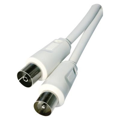 Cablu antena coaxial tata-coaxial mama alb 2.5m CX-S-2.5