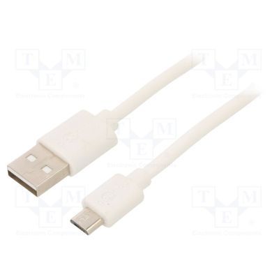 Cablu usb 2.0 a tata usb-c 1M alb Goobay