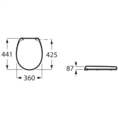 Capac WC Slim Soft Close Nexo Meridian alb A801c4200u