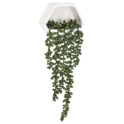 Planta decorativa ceramica alba 155634