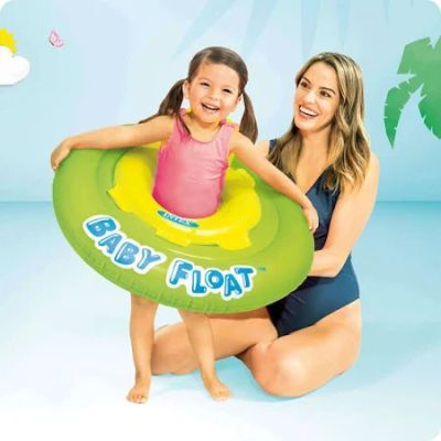 Colac Gonflabil pentru Copii, cu Scaunel si Spatar, Baby Float, Multicolor