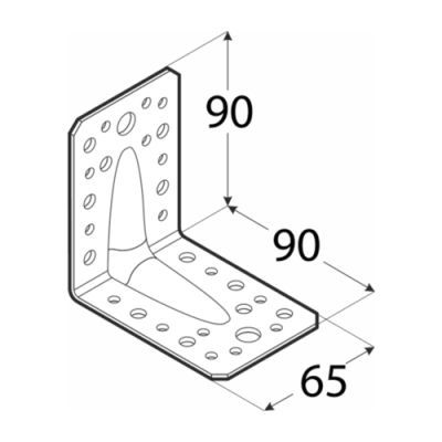 Coltar ranforsat, DOMAX, KPL1-4051, 90X90X65X2mm