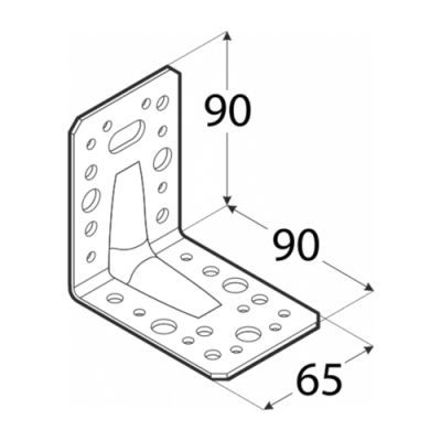 Coltar ranforsat, DOMAX, KPL11-40511, 90X90X65X2mm