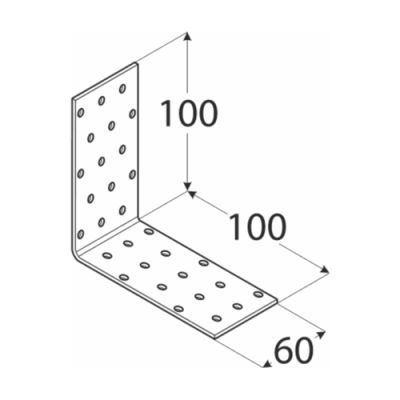 Coltar perforat, DOMAX, KM11-4111, 100X100X60X2mm