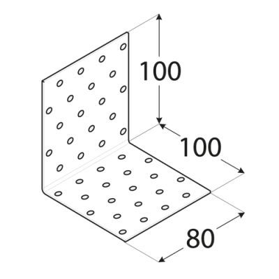 Coltar perforat, DOMAX, KM12-4112, 100X100X80X2mm