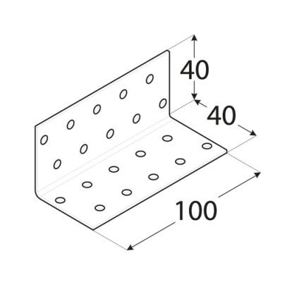 Coltar perforat, DOMAX, KM14-4114, 40X40X100X2mm