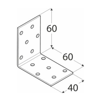 Coltar perforat, DOMAX, KM3-4103, 60X60X40X2mm