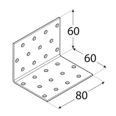 Coltar perforat, DOMAX, KM5-4105, 60X60X80X2mm