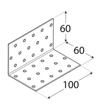 Coltar perforat, DOMAX, KM6-4106, 60X60X100X2mm