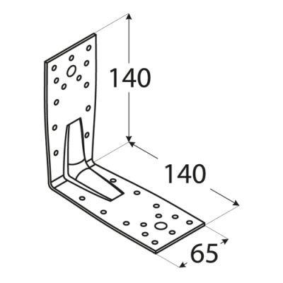 Coltar ranforsat, DOMAX, KP5-4025, 140X140X65X2.5mm