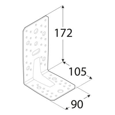 Coltar ranforsat, DOMAX, KP6-4026, 172 X 105 X 90 X 3mm