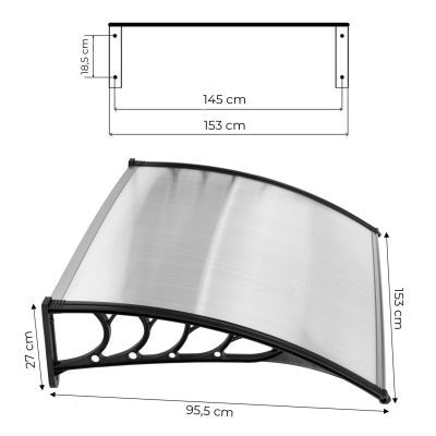 Copertina din policarbonat 150x100 cm AW-017C