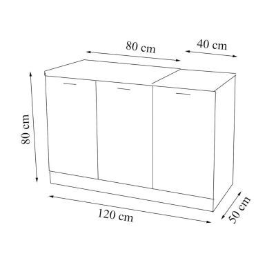 Corp INF BUC L-120 MDF alb 17825