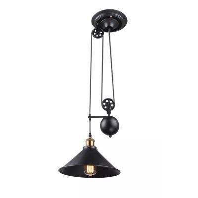 Suspensie negru, alama antic, 2 roti, intre 90-180 cm