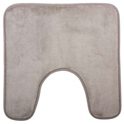 Covor contur wc, 48 x 48 cm,100 % poliester, taupe 140842g