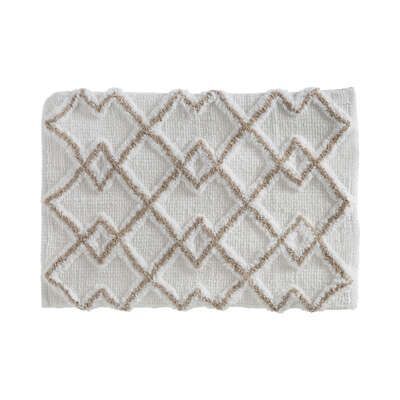 Covoras baie bumbac, Ethniq, Taupe, 50 x 75 cm 174630a