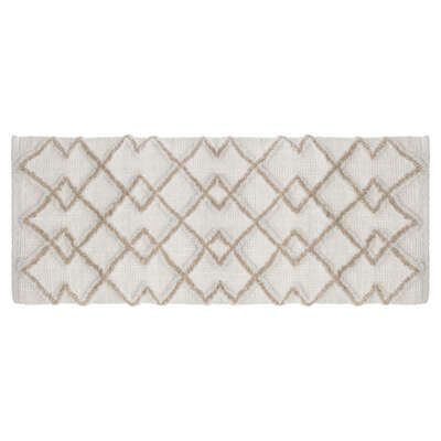 Covoras de baie Ethnic, Bumbac, Taupe, 50 x 120 cm 174714a