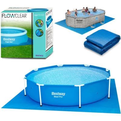 Covoraș pentru piscină Bestway 58001, albastru, 335 x 335 cm