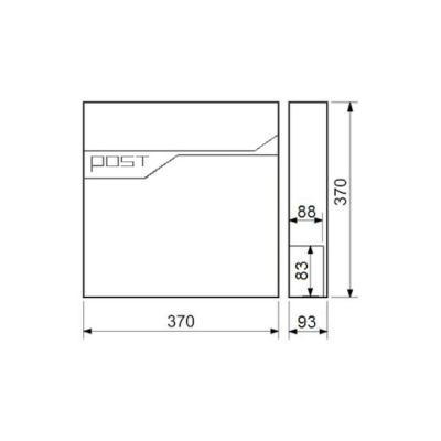 Cutie postala 370x365x100mm 26-026