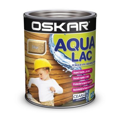 Lac pentru lemn Oskar Aqua Lac, stejar, pe baza de apa, interior / exterior, 2.5 L