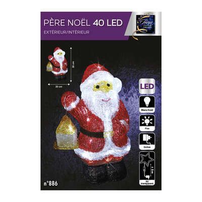 Decoratiune luminoasa Mos Craciun, 40 led-uri, 877416