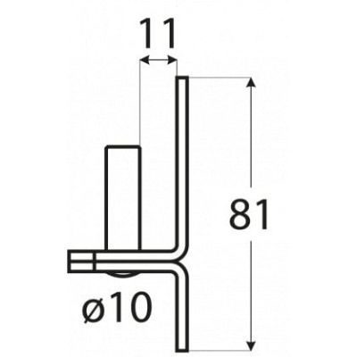 C 10/11C pivot balama FI 10mm/11mm negru 83012