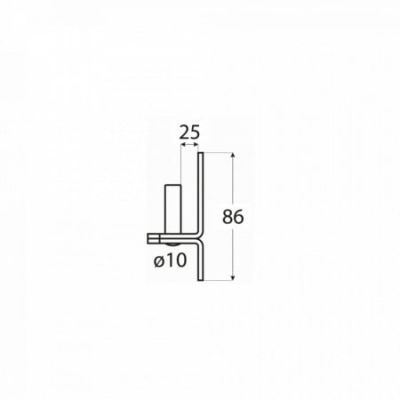 C 10/25C pivot balama FI 10mm/32mm negru 83022