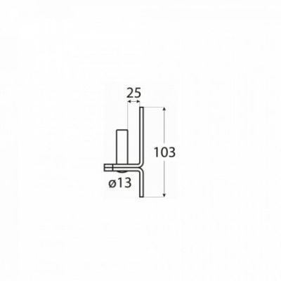 C 13/25C pivot balama FI 13mm/25mm negru 83042