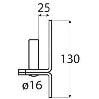 C 16/25C pivot balama FI 16mm/25mm negru 83062