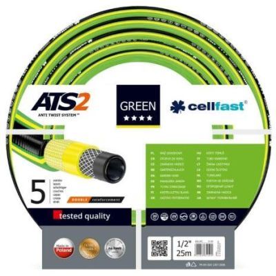 Furtun pentru gradina cu 5 straturi Cellfast GREEN, 1/2", 25 m