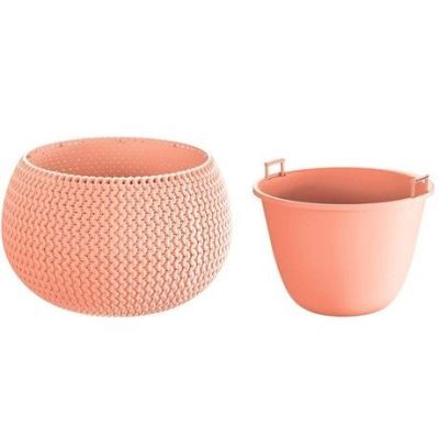 Ghiveci de flori Splofy Bowl, culoare piersica