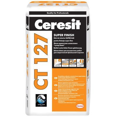 Glet, pe baza de ciment, Ceresit CT 127, interior, 20 kg