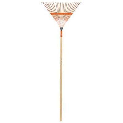 Grebla metalica pentru frunze, 56 cm, cu coada din lemn de 122 cm Truper