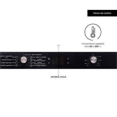 HB8054NG Cuptor incorporabil negru HB-8054