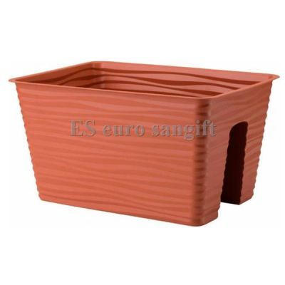 Jardiniera de balustrada sahara 40, terracotta, 38.9x20.8x8 cm, 13.2 l