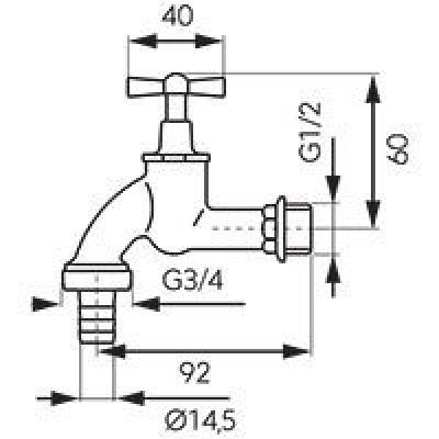 Kcc1b robinet sferic Ferro dublu servici 1/2 tip Lux