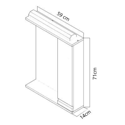 Kit oglinda S786 60CM antracit 17692