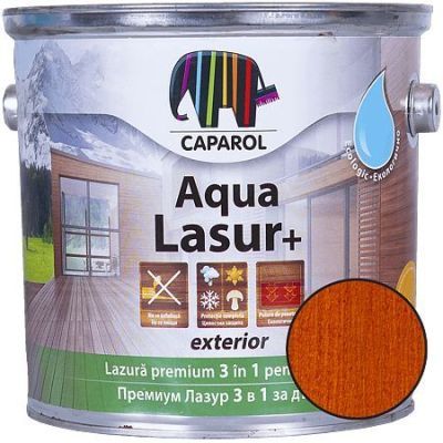 Lazura pentru lemn de exterior Caparol Aqua Lasur +, cires, 2,5 l